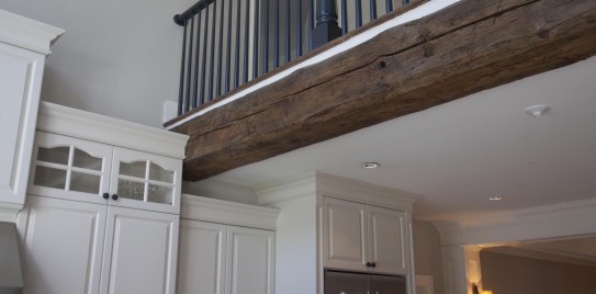 Custom Country Kitchen Exposed Reclaimed Beam