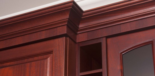 Custom Solid Mahogany Bar Moulding Detail